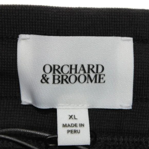 Orchard & Broome NWT Canal Joggers / Sweatpants Size XL Black Cotton Blend